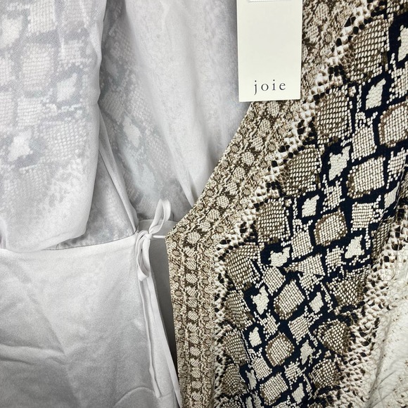 NWT Joie Bethwyn C Snakeskin Print Wrap Style Dress Size Medium - Picture 6 of 9